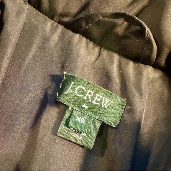 J. Crew Factory Black Zip-Up Quilted Down-Filled Jacket Size XS - Picture 3 of 14